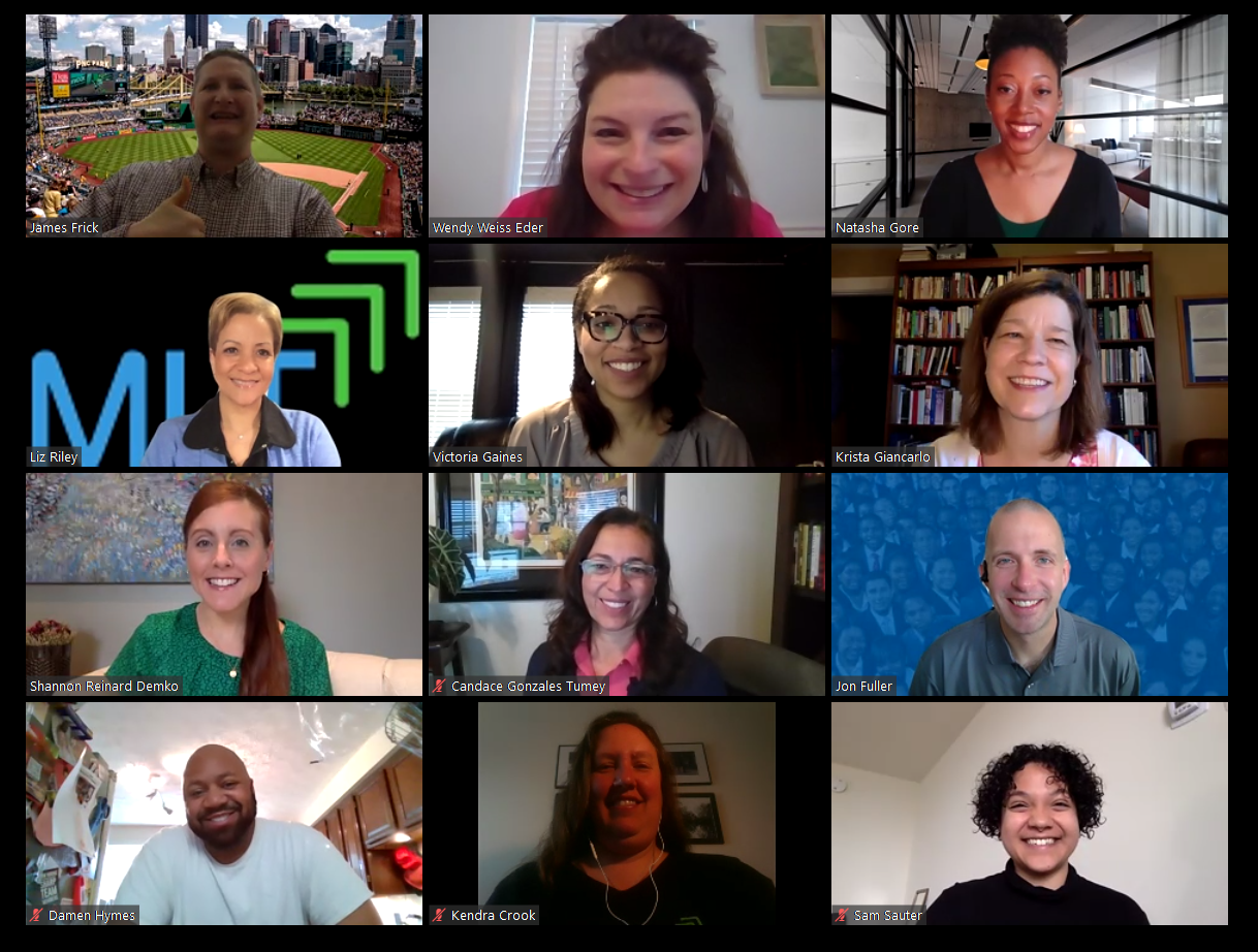 Screenshot of MLT Staff During Virtual MLT Event