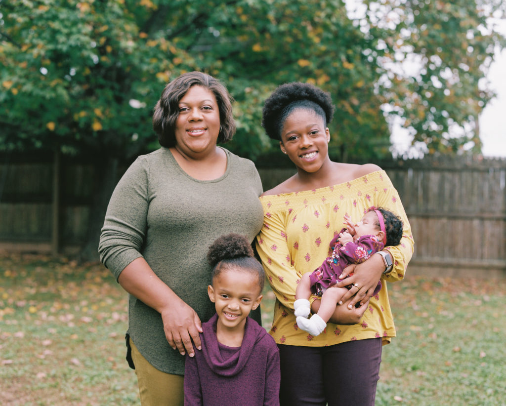 Family Matters: Tanesha Duncan posed next to her three daughters